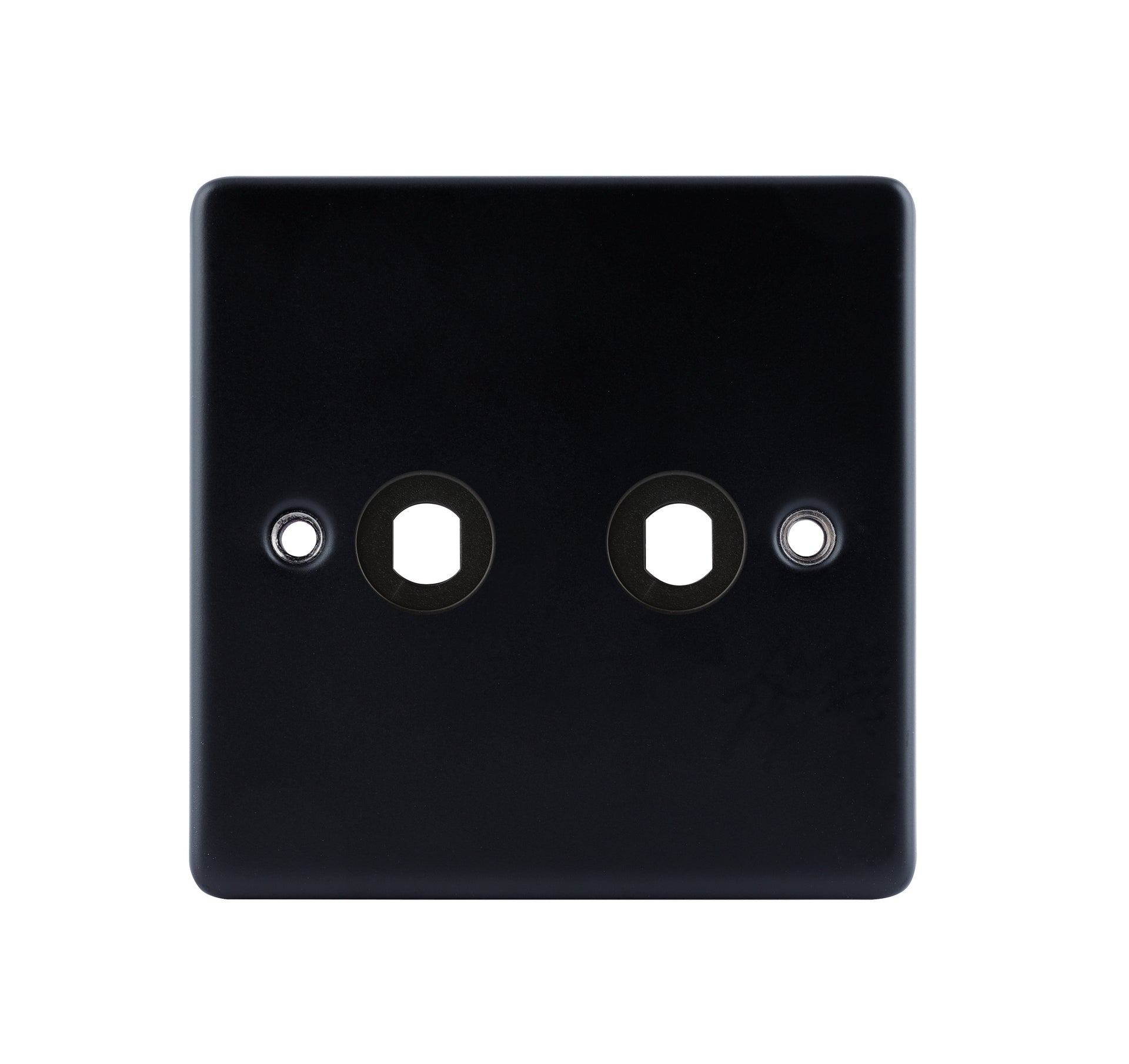 D-DP2-MB 2 Gang Dimmer Plate (No Module) Matt Black